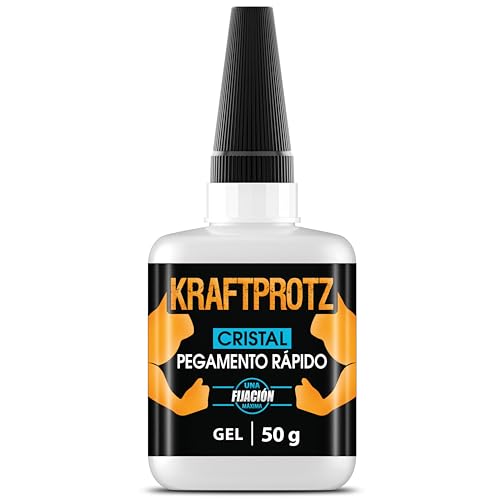#ColaboraciónPagada<br>Pegamento gel para cristal y espejos - KRAFTPROTZ 50 g XXL - adhesivo extrafuerte transparente y resistente al agua - anticalor y antigoteo - con punta de aguja - ideal para reparaciones y ventanas