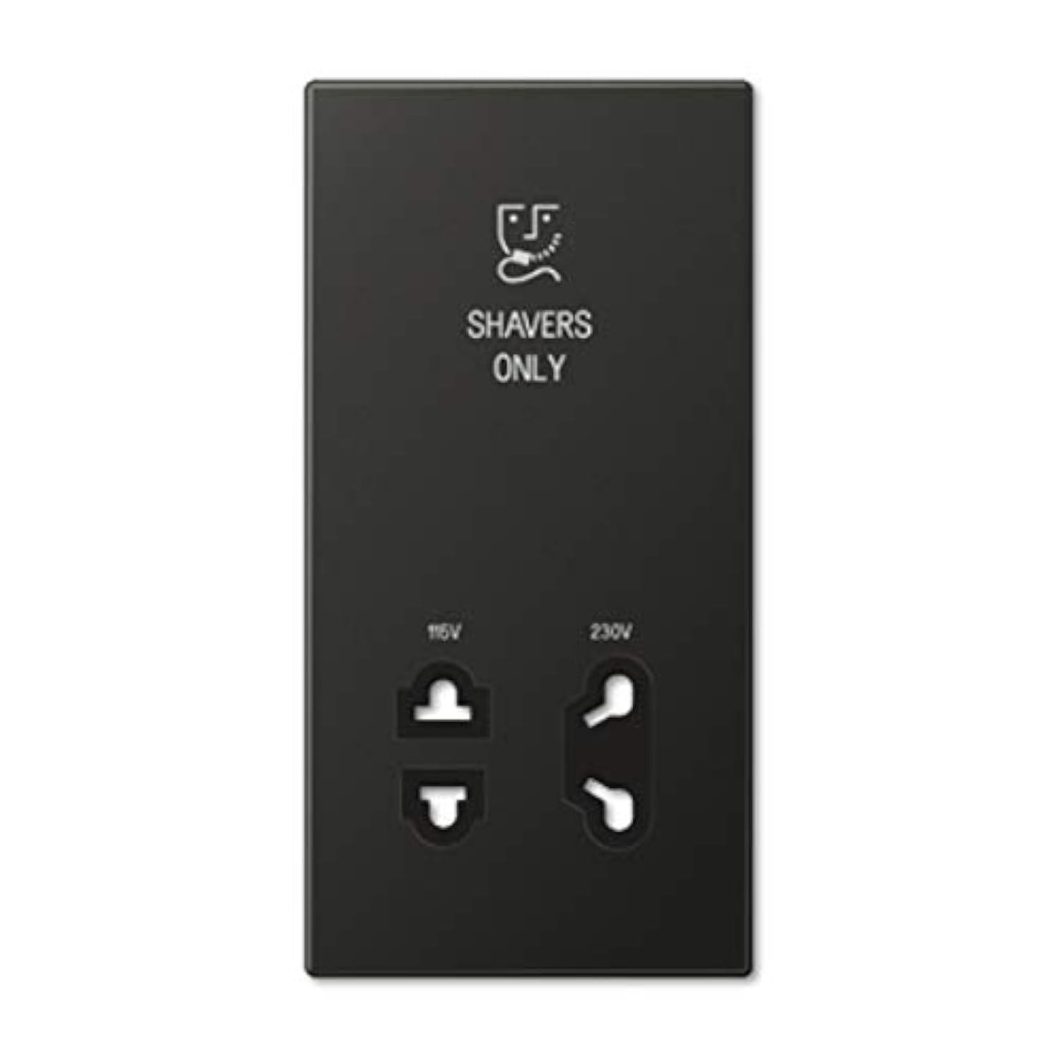 Plaque de base prise rasoir anthracite finition mate premium