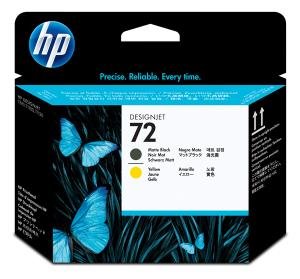 HP C9384A / # 72 / OEM Matte Black/Yellow Printhead Inkjet Cartridge, HP DesignJet T1100/ T1120/ T1200 Series
