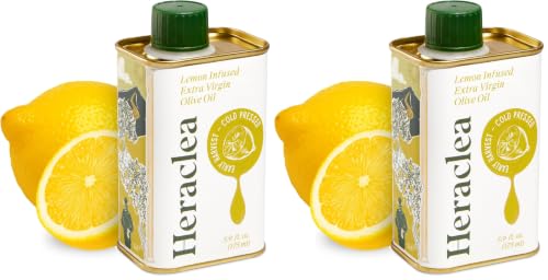 Heraclea - Lemon Infused - Extra Virgin Olive Oil - Extra Virgin - Cold Pressed - Polyphenol Rich EVOO - 5.9oz Bottle (Pack of 2) image 2