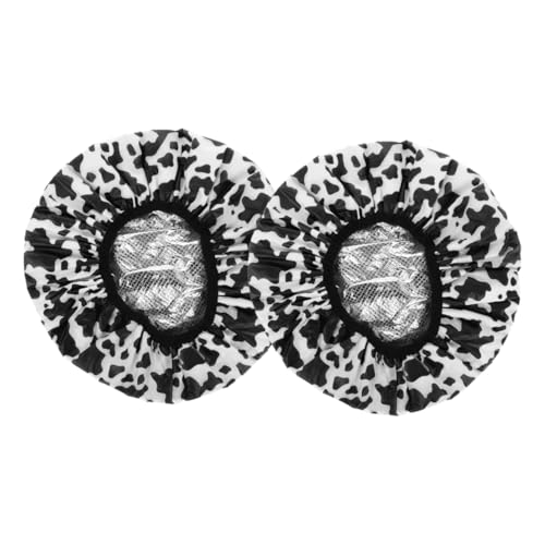 minkissy 2 Piezas gorra de para el cabello gorro de baño Gorro cabello seco mujer sombrero de banda para el cabello gorro para el cuidado del cabello gorro de noche paño Black