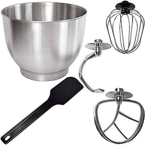 Cheffinger Küchenmaschine 3,5L Teigmaschine Knetmaschine Rührmaschine Standmixer Mixer (Schwarz) – Bild 4