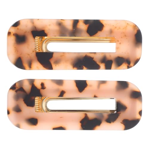 LALAFINA 2 Pièces Barrettes Carrées Léopard En Acétate Pince À Cheveux Pour Femmes Filles Accessoires Coiffure Tenue Stable Usage Quotidien