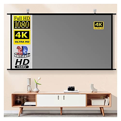 Pantalla de proyector para exteriores, Montado en la pared anti-luz 16: 9 Ratio Oficina al aire libre Entretenimiento en el hogar Pantalla de proyector plegable de alta definición portátil(60 inch)