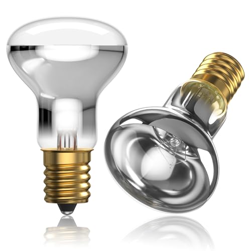 Bonlux 2x R39 E14 30W Bombilla de Lava Lámpara Reflector Focos Regulable Lava Lamp SES Foco Bombilla de Edison Blanco Cálido 2700-2800K Lámparas de Lava 240V