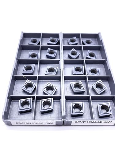 10 piezas CCMT09T Carburo insertos para torno CNC miniatura 6