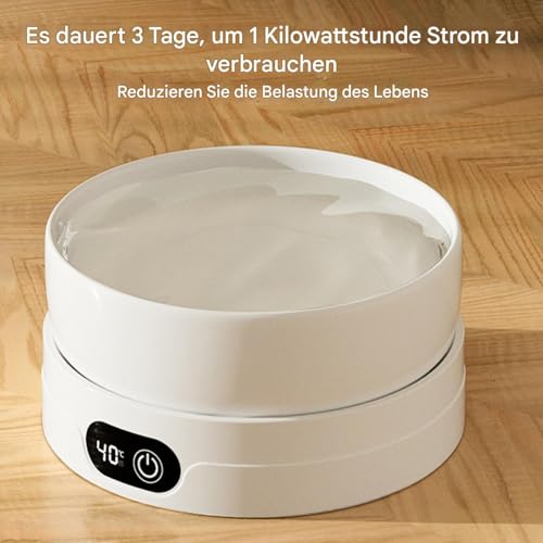 Heizbarer Futternapf Für Hunde, 16w 700 Ml Beheizter Frostschutz Wassernapf Für Haustiere Mit 4 Temperaturstufen, rutschfest, Für Welpen, Eichhörnchen, Kaninchen, Vögel Und Katzen