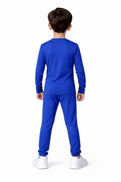 Image of Raj Costume Boys Superhero Costume Set with Mask | Blue Red Full Sleeve T-Shirt & Track Pants | Kids Fancy Dress for Birthday Party, School Function | Stretchable Comfortable | 5-6 Years