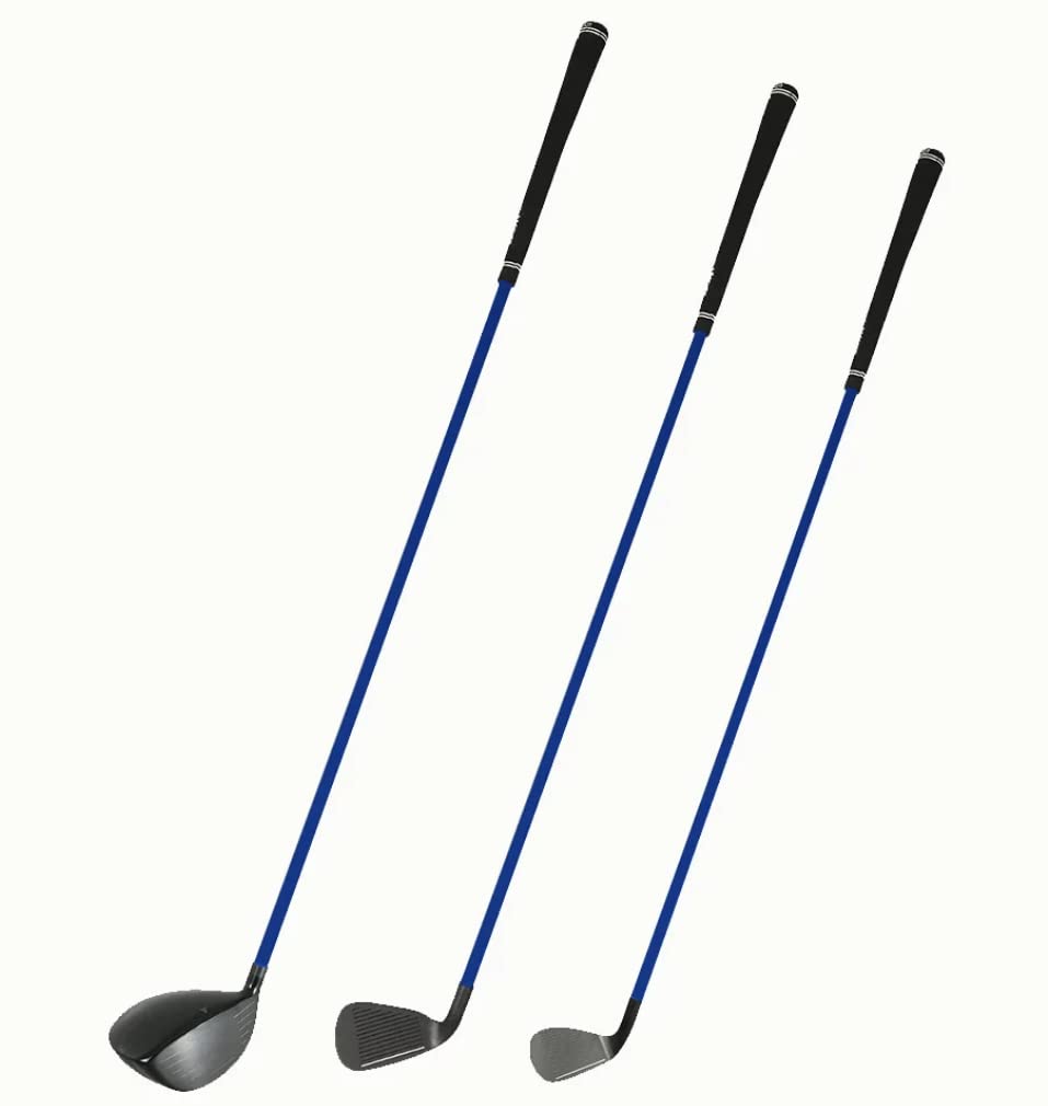 XL Triple Threat Golf Swing Trainer Set for Taller Men – Driver, 7 Iron & Wedge | Built for Longer Builds to Improve Tempo, Lag, Distance & Accuracy | Golf Digest Editors’ Choice Pick