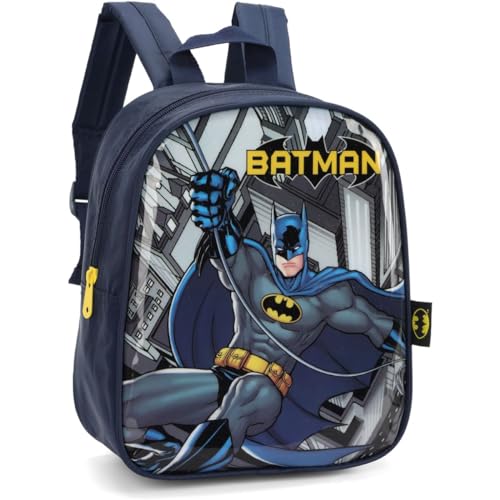 Mochila Escolar, Infantil, Batman Petit, P, Azul Escuro - Luxcel