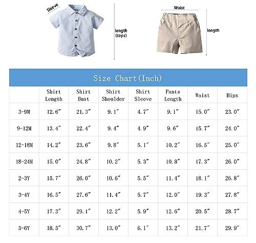 Image of SANGTREE Baby Boys Gentleman Suit Clothes, Dress Shirt with Bowtie + Suspender Shorts