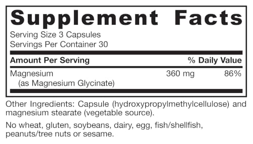 Jarrow Magnesium Glycinate, Support Relaxation & Healthy Sleep, 90 Capsules - image 8