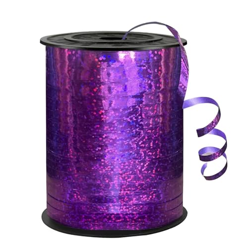 500 Yards Purple Shiny Curling Ribbon for Halloween, Gift Wrapping, Balloon String, Parties, Crafts, and Decoration