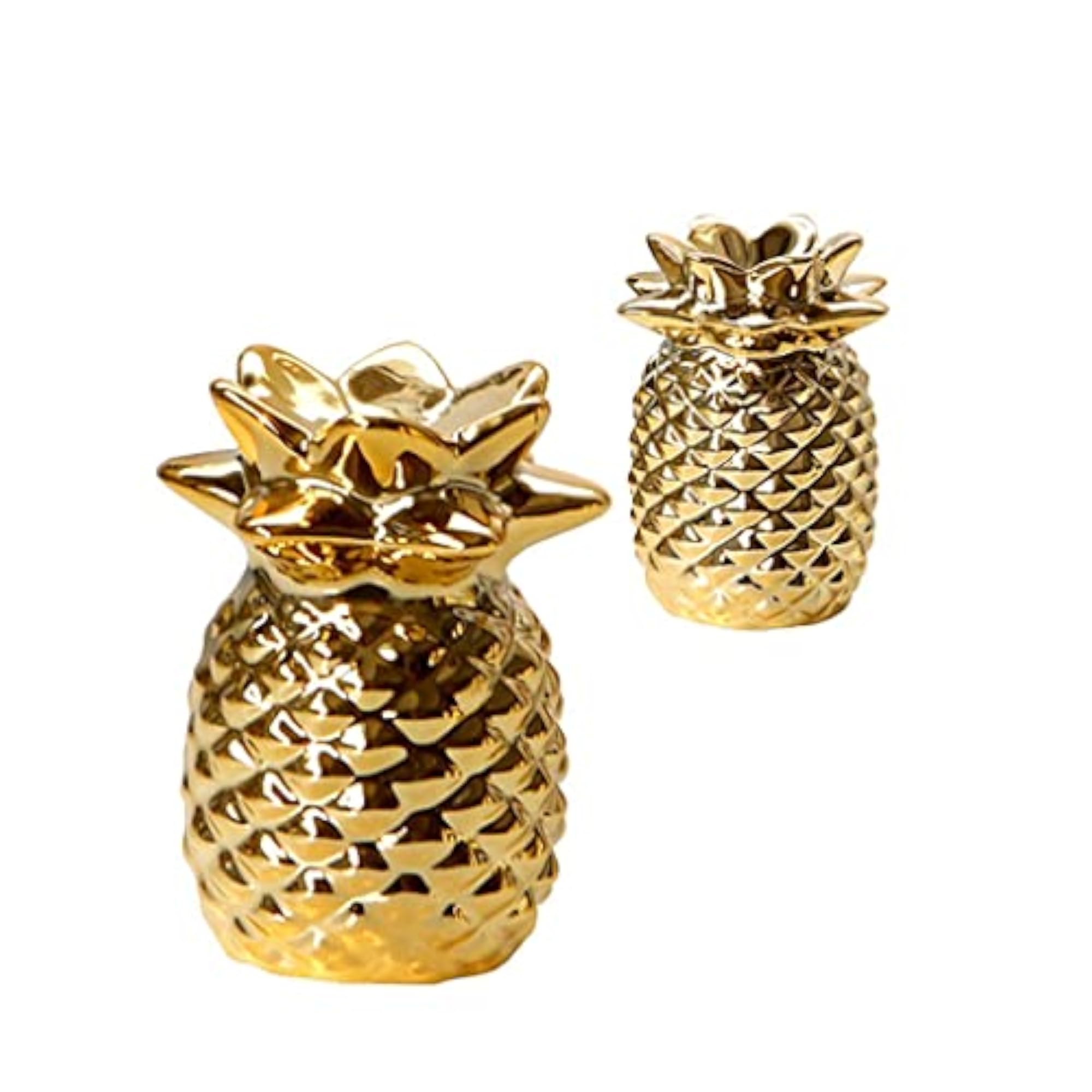 Ceramic Golden Pineapple Figurine Ornament Artificial Fruit