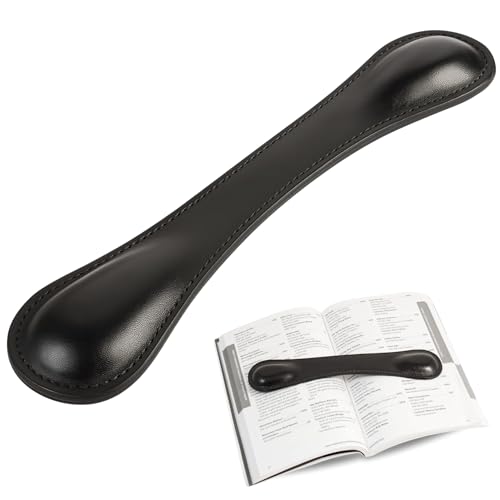 Image of Bey-Berk Black Leather Book Weight (Black), 8.5 inch x 1.75 inch, Genuine Leather Page Paperweight