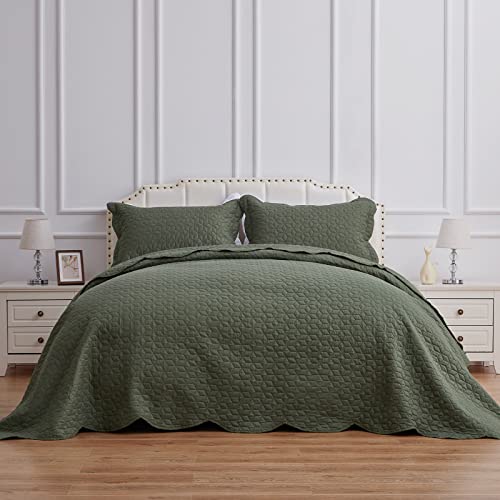 Nexhome Quilt Full Queen Quilt Set Bedspreads Queen Size Quilt Set With Pillow Shams Queen Lightweight Bedspread Full Queen Coverlet Soft All Seasons 3 Pieces(Full/Queen 1Quilt 2 Shams) #TOP6