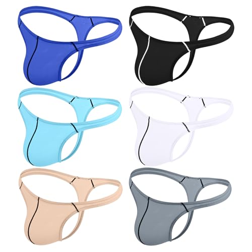 KAREN SPACE Ice Silk Sexy Men's Thong Underwear, Athletic Supporters for Men