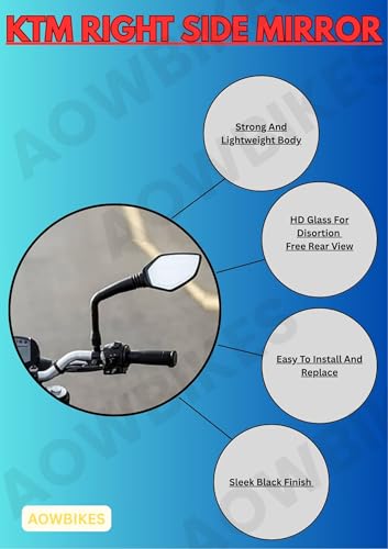 Image of Right Side Mirror Compatible for KTM Duke