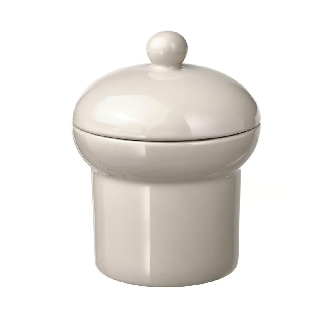 IKEA SPINNARHAJ Storage Jar with Lid, Off-White, 13 cm Diameter, 0.5L Capacity, Stoneware-picture-25