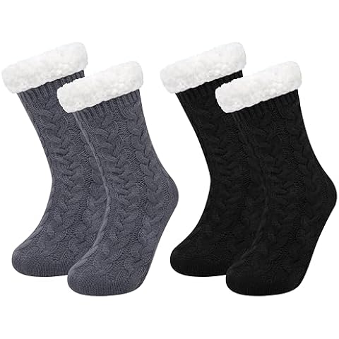 Chalier Fashion Women's Fluffy Slipper Socks Cover