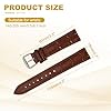 sourcing map Leather Watch Bands for Men and Women, 16mm Crocodile Pattern Watch Band Quick Release Watch Strap Replacement, Flat Thin Elegant Leather Strap with Tools, Brown #1