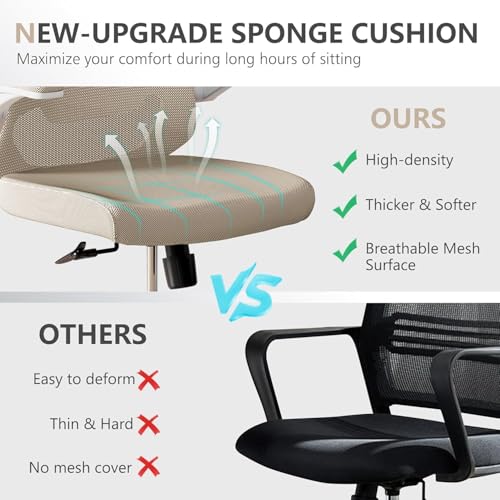 Image of Ergonomic Office Desk Chair High Back Mesh Computer Chair Adjustable Chair
