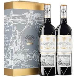 Marqués de Riscal Vino tinto Reserva Denominación de Origen Calificada Rioja, Variedad Tempranillo, Estuche 2 botellas x 750 ml