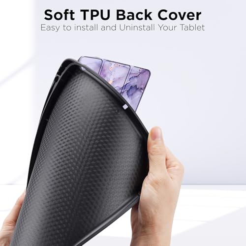 Image of Robustrion Case Cover for iPad Air 11 inch Cover M4 / M3 / M2 / iPad Air 5th Generation Cover /iPad Air 4th Generation with [Pencil Holder] for iPad Air 11 inch M4 M3 M2 /Air 4 5 10.9 inch - Marble Lilac