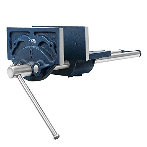 Image of Groz 39002 9" Precision Woodworking Vise, Wrinkle Blue Finish