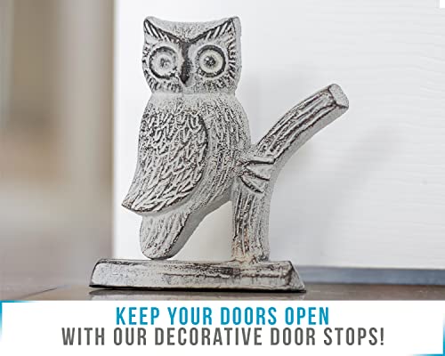 Comfify CM201536-WHITE Cast Iron Owl Door Stop thumb #2