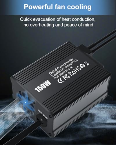 Image of 150W Power Inverter 12V DC to 110V AC for Car Refrigerator