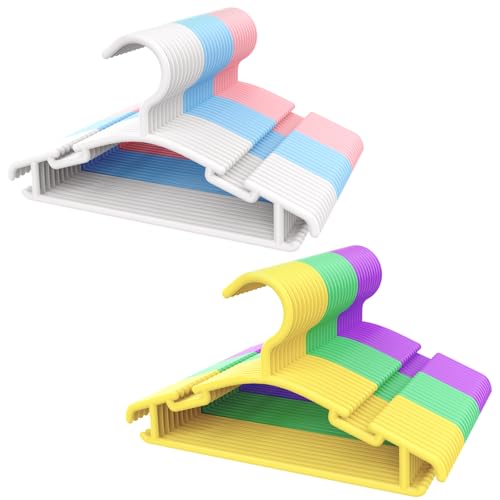 Image of GoodtoU 60Pack Baby Clothes Hangers for Closet Plastic Small Kids Hangers Childrens Nursery Hangers Infant