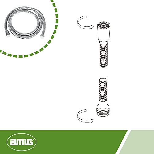 Amig Flexo Shower Model 9901, Silber, 1,7 - 2,2 m - Image 3