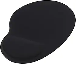 Mouse Pad Ergonômico com Apoio de Punho em Gel, Reduz a Tensão na Mão, Antiderrapante, Minimalista, Escritório, Gamer, Trabalho, Linha Super Premium - Cores sortidas Preto e azul