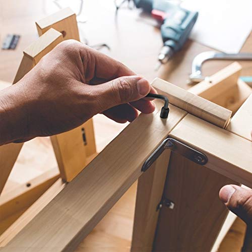 Tunejoy 300 Stück Madenschrauben Sortiment Innensechskant Schrauben Gewindestifte M2.5 M3 M4 M5 M6 M8 Sechskantschrauben Kohlenstoffstahl mit Inbusschlüssel Schwarz