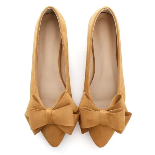 Image of TN TANGNEST Women Fashion Bowknot Flats Comfort Pointed Toe Dress Shoes