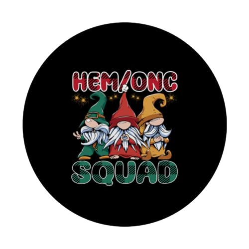 Funny Hem/Onc Squad Gnomes Apparel Hem Onc Nurses PopSockets Swappable PopGrip, Black - Image 3