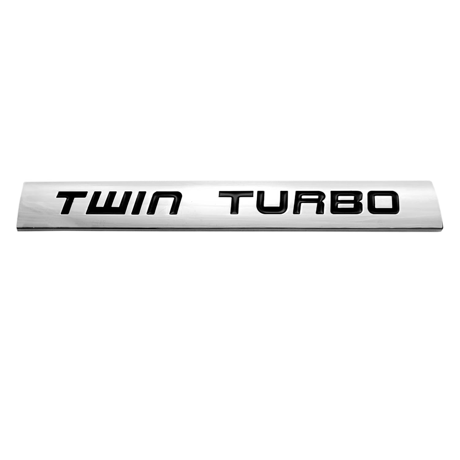 OnlyYou.X Twin Turbo Emblem Twin Turbo Badge Twin Turbo Decal Twin Turbo Sticker for Universal Cars 1 Piece Metal Chrome Black
