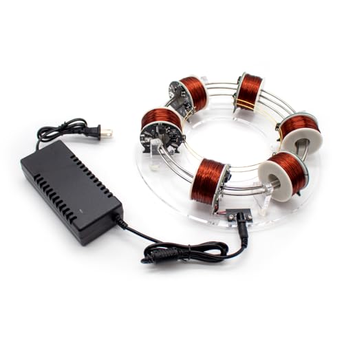 Image of 6-Coil Electromagnetic Cyclotron - Physics Teaching Model | Acrylic Construction. Demonstrates Electromagnetic Acceleration & Circular Motion. For Physics Classrooms & Stem Education