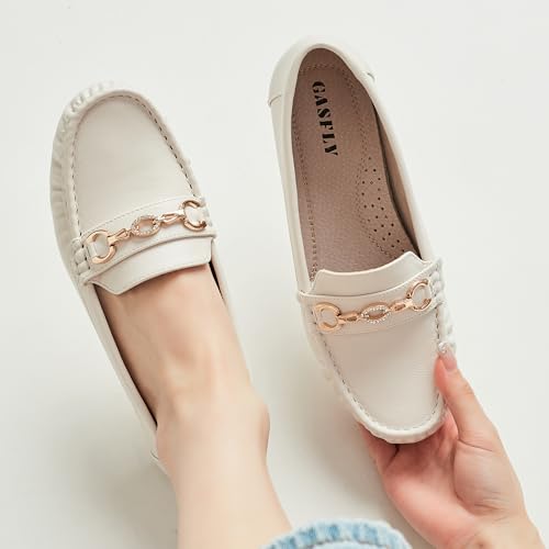 Image of Women's Business Loafers Work Casual Flats Shoes Lightweight Penny PU Leather Slip On Walking Shoes