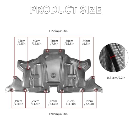 Image of PSLER Rear Skid Plate - Fit for Model 3 2017-2024 Under Engine Guard Cover Skid Plate Cover Heavy Duty Protection