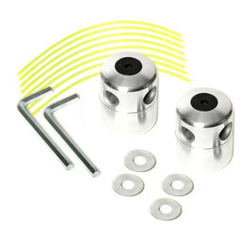 Samos® Cabezal Desbrozadora Universal Profesional 2 en 1 con Cadenas Metálicas – Accesorio de Repuesto Compatible con Desbrozadoras Kawasaki Stihl Husqvarna – Recambio Duradero Cortar Hierba y Maleza