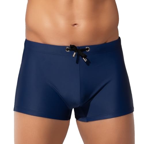 Arjen Kroos Men's Classic Solid Square Cut Swimwear Sexy Tight