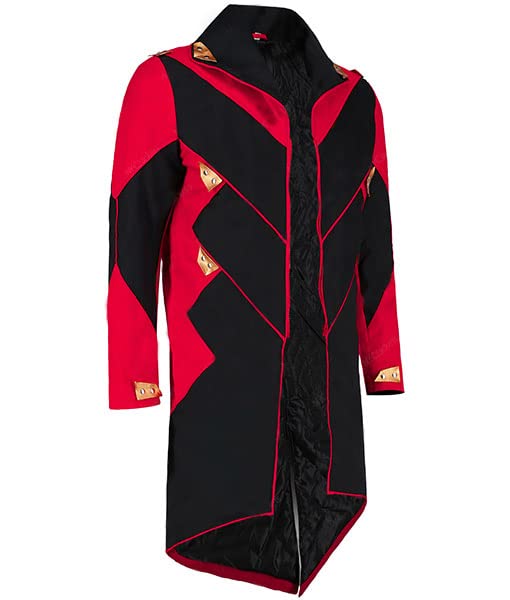 Mens The Hedgehog 2 Doctor Robotnik Cosplay Party Costume Outerwear Genuine Suede & Cotton Trench Coat4