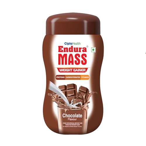 Image of Endura Mass Weight Gainer Powder 500 G Chocolate Flavour|Unique Blend Of 3 Sources Of Protein,Carbs,Vitamins & Essential Minerals|For Children Above 10 Years,Men,Women & Athletes,1 Count,16 Servings