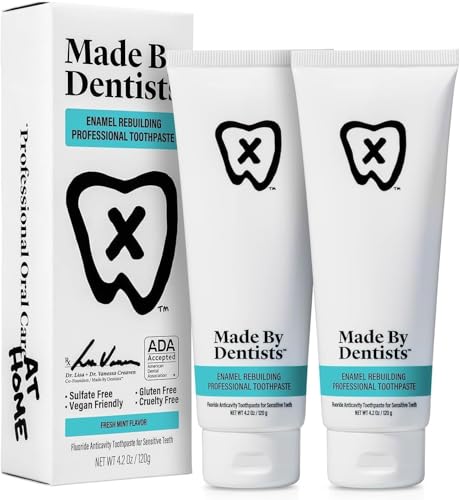 Made by Dentists Professional Enamel Rebuilding Toothpaste - 2 Pack - Remineralizing Nano...