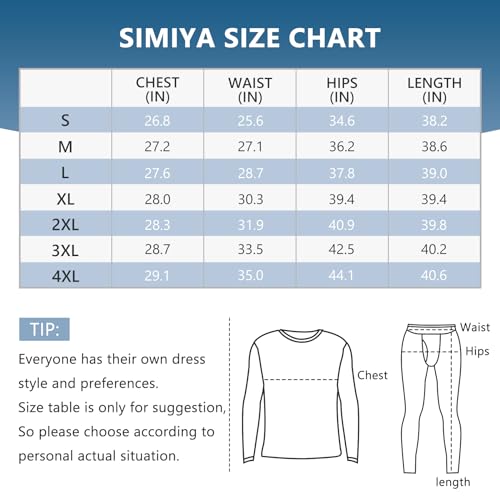 SIMIYA Thermal Underwear Mens, Quick Dry Base Layer for Men, Compression Mens Thermals Top and Bottoms, Winter Long Sleeve Long Johns for Workout Skiing Running Hiking - Image 5