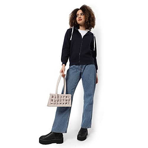 Image of PINACOLADA Women Stylish Zipper Sweatshirt Regular Fit for Casual Wear | Full Sleeves | Cotton | Sweatshirt Crafted with Comfort Fit and High Performance for Everyday Wear
