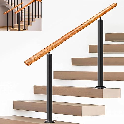 Rambarde d'escalier extérieure noire 2-3 marches pour entrée maison et terrasse