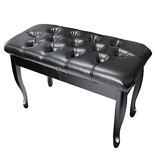 TEmkin Tabouret de Piano Double/de Luxe, Banc de Piano Noir Mat avec Rangement de Musique, Coussin épais rembourré en Cuir - Les Beatles, Paul McCartney, John Lennon, RIngo Starr, George Harrison TEmkin Tabouret de Piano Double/de Luxe, Banc de Piano Noir Mat avec Rangement de Musique, Coussin épais rembourré en Cuir